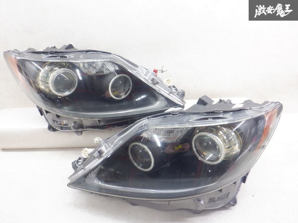 レクサス純正加工 USF40 LS460 前期 HID ヘッドライト ヘッドランプ イカリング 左右セット KOITO 50-79 棚2L12_画像1