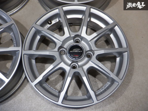 A-TECH SCHNEIDER シュナイダー ホイール 14インチ 5.5J +38 4穴 PCD100 4本 フィット ノート キューブ ｂB ティーダ シエンタ ★ 棚1G24_画像5