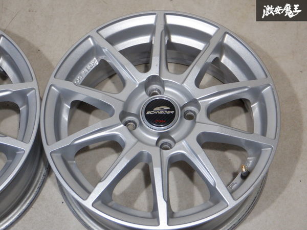 A-TECH SCHNEIDER シュナイダー ホイール 14インチ 5.5J +38 4穴 PCD100 4本 フィット ノート キューブ ｂB ティーダ シエンタ ★ 棚1G24_画像3