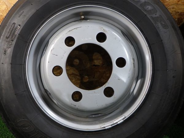[ unused . close ]2021 year made Dunlop SP110 225/80R17.5× steel wheel 6H PCD222.25 offset 127 hub diameter 164 2 pcs set pick up possible 
