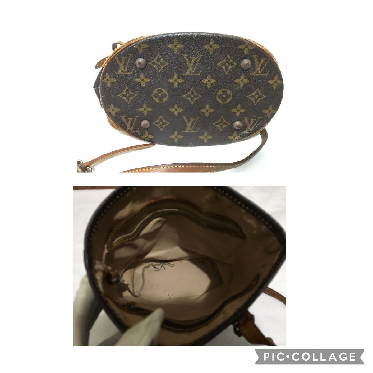 LOUIS VUITTON ルイ ヴィトン★モノグラム★プチ★バケット★バケット PM バッグ★レディース 難あり RA-07_画像8