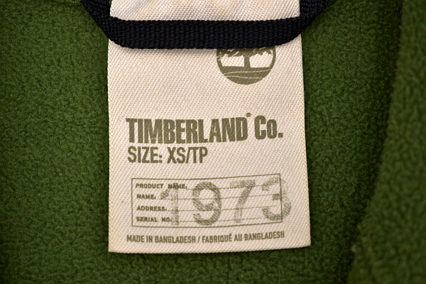 Y-6935★美品★TIMBERLAND ティンバーランド★正規品 胸ロゴ刺繍 グリーン ハーフジップ フリース プルオーバー ジャケット ジャンパー XS_画像7