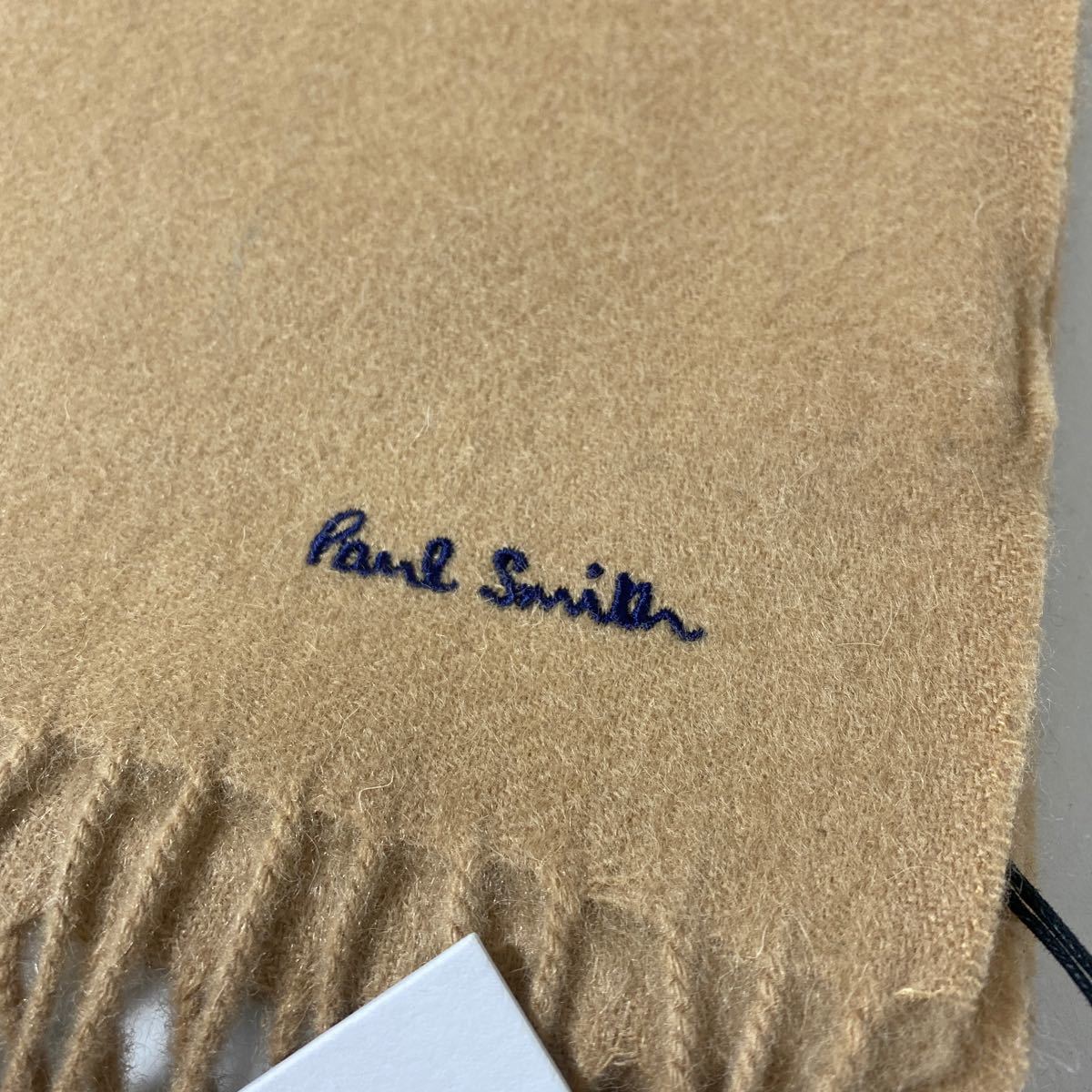 ★送料無料★新品★Paul Smith(ポールスミス)/イングランド製/ラムウール100%/マフラー/ベージュ系_画像2