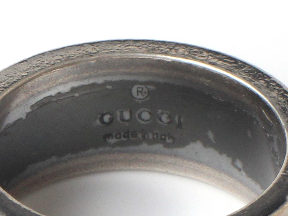 N13445 GUCCI グッチ Gリング シルバー925 リング サイズ10.5号 指輪 メンズ レディース 兼用可 アクセサリー AG925 イタリア製　_画像5