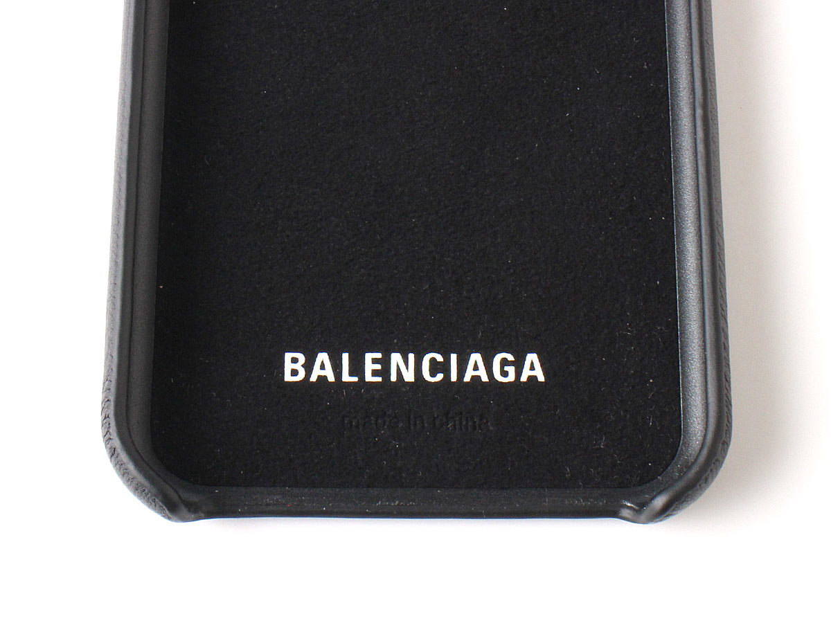 N13334 新品同様 極美品 BALENCIAGA バレンシアガ iPhone 7/8 アイフォンケース スマホカバー ブラック 黒 スマホケース 箱付き 保管袋付_画像7