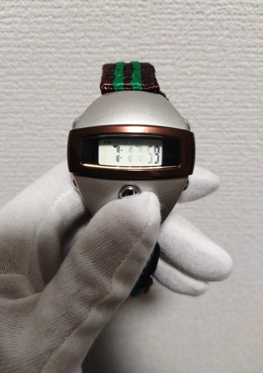 アルバスプーン　シルバー　ブラウン【美品 】SEIKO　ALBA　SPOON 　セイコー　腕時計　デジタル腕時計