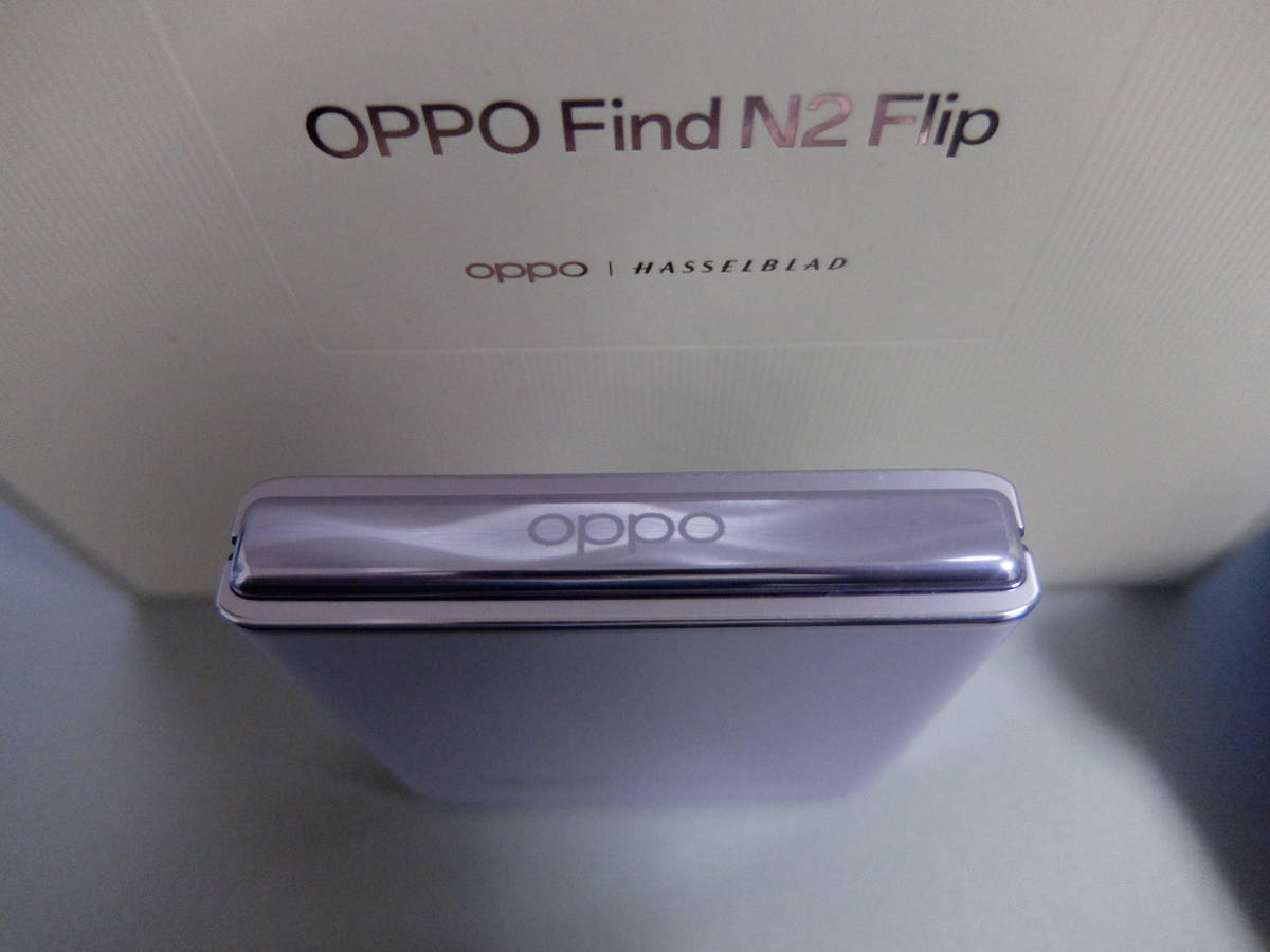 美品/海外SIMフリー)OPPO Find N2 Flip 5G パープル グローバル版, アラミドケース, AnkerUSBアダプタ, TypeCケーブルの画像6