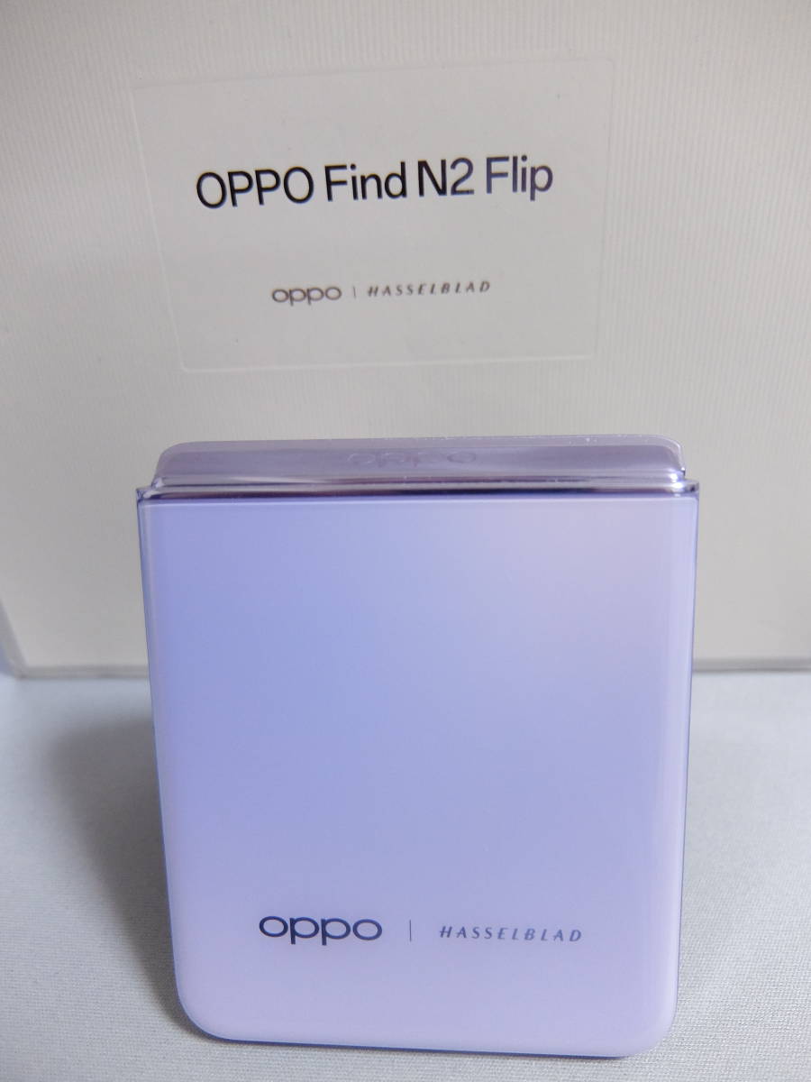 美品/海外SIMフリー)OPPO Find N2 Flip 5G パープル グローバル版, アラミドケース, AnkerUSBアダプタ, TypeCケーブルの画像4