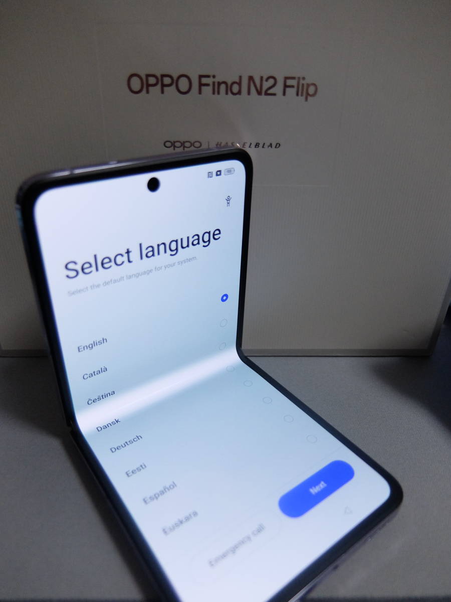 美品/海外SIMフリー)OPPO Find N2 Flip 5G パープル グローバル版, アラミドケース, AnkerUSBアダプタ, TypeCケーブルの画像5