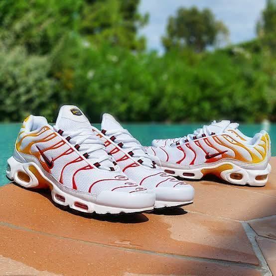 19,800円! 26.5cm 新品 NIKE AIR MAX PLUS エア マックス プラス SUNBURN エアマックス マップラ 白 ホワイト 赤 メンズ スニーカー 正規品_画像2