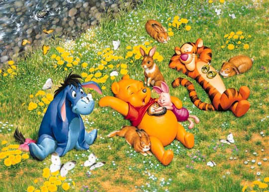 1000-187 1000ピース 2点 廃盤 ジグソーパズル☆ディズニー Winnie the Pooh（くまのプーさん）しあわせいっぱい +わちふぃーるど