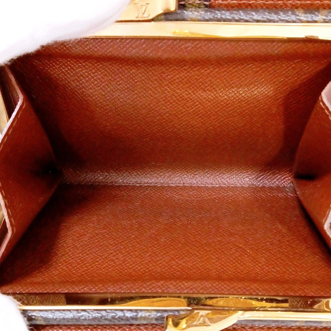 ルイヴィトン モノグラム ポルトフォイユ ヴィエノワ M61674 折り財布　がま口　ブラウン　ユニセックス