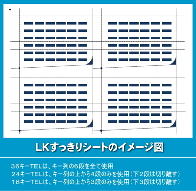 NTT αZX用 LKすっきりシート 20台分セット 【 LS-NT06-020 】_画像2