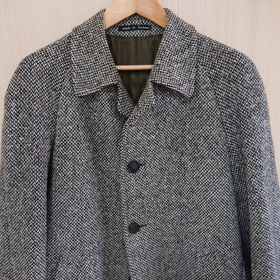 GIEVES＆HAWKES　ツイード　ベルテッドコート　サイズM　ギーブス＆ホークス　　ステンカラーコート　ヴインテージ_画像1