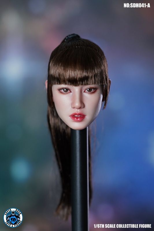 *Super Duck*1/6 Корея человек женщина head ( чай . "конский хвост" )SD-H041A 6983