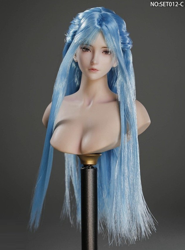 ★LZ Toys★1/6女性ヘッドC (Light Blue Hair) LZ-SET012C 7005_画像1