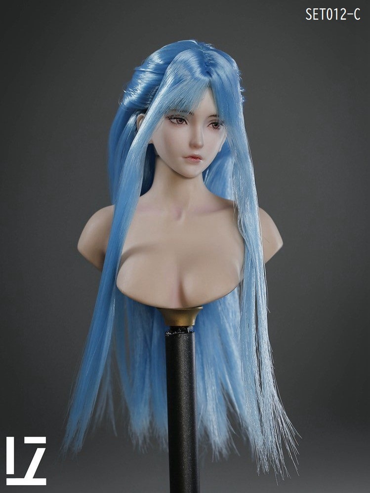 ★LZ Toys★1/6女性ヘッドC (Light Blue Hair) LZ-SET012C 7005_画像3