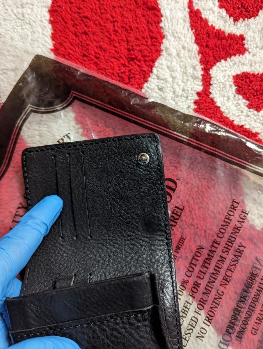 COOTIE クーティー　Leather Clasp Wallet 三つ折財布　小銭カード札入れあり　中古品_画像6