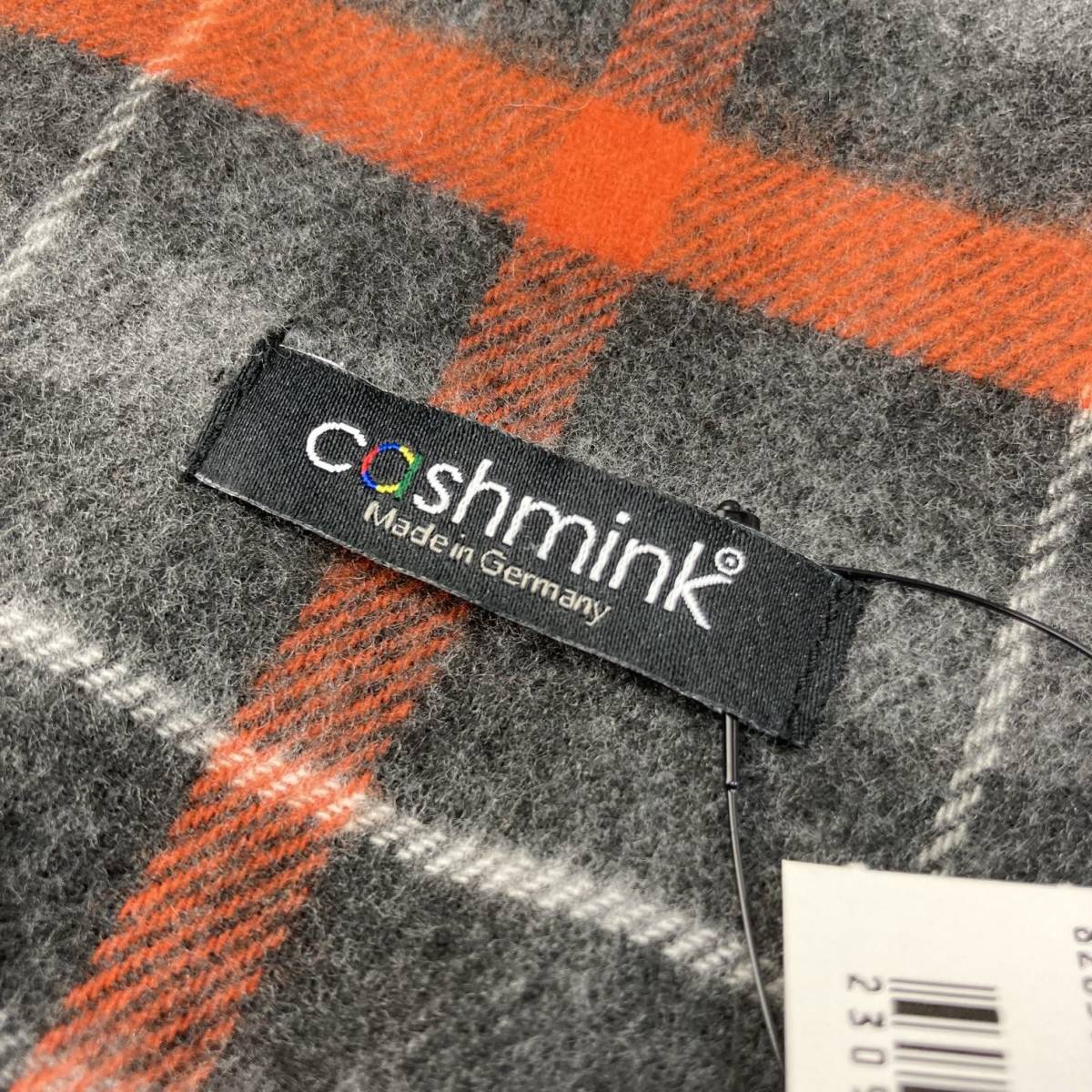 ◎新品未使用品◎　【CASHMINK】　グレーチェック　■カシミヤライクふわふわマフラー■　ビジネス/カジュアル　■メンズレディース■_画像3