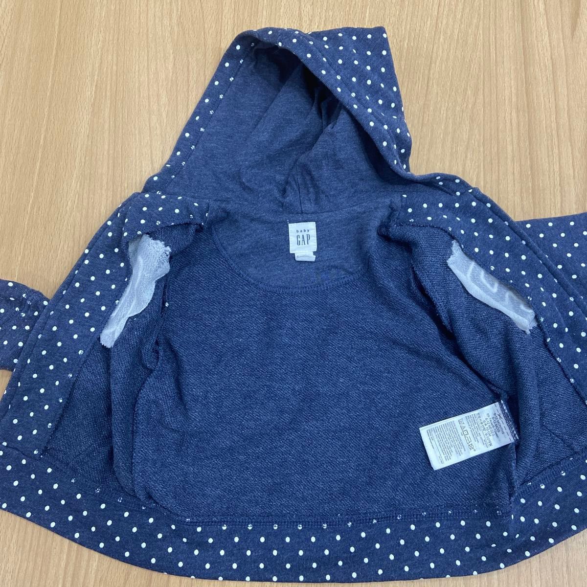 GAP パーカー 70 長袖　GAP ベビーギャップ ベビー服　ベビー　子供服　ドット　ロゴパーカー