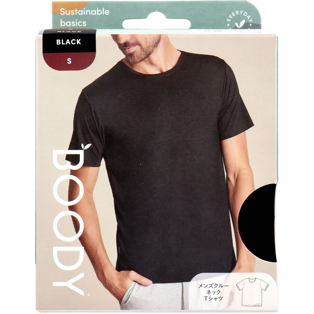 【初回限定お試し価格】 ブラック Sサイズ クルーネックＴシャツ メンズ BOODY まとめ得 x /k [2個] 半袖Tシャツ