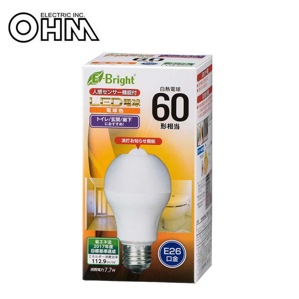 まとめ得 OHM LED電球 E26 60形相当 人感センサー付 電球色 LDA8L-H R21 x [3個] /a