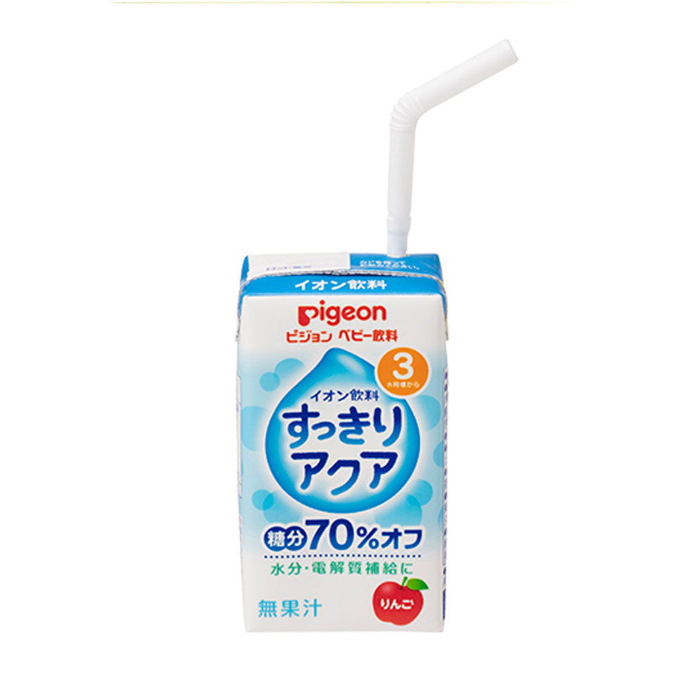 まとめ得 ※ピジョン ベビー飲料 イオン飲料 すっきりアクア りんご 125mL×3個パック x [16個] /k_画像2