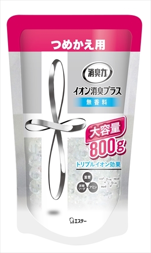 まとめ得 消臭力クリアビーズ　イオン消臭プラス　大容量　つめかえ　無香料 　 エステー 　 芳香剤・部屋用 x [6個] /h_画像1