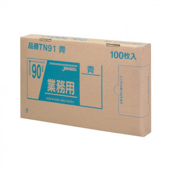ジャパックス BOXシリーズポリ袋90L 青 100枚×3箱 TN91 /a