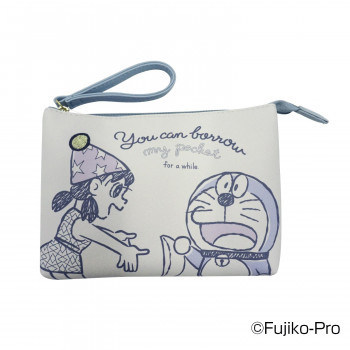 まとめ得 I'm Doraemon ドラえもん ワンポイント刺繍Wポーチ A(帽子 ゴールド刺繍) DRA11-A x [3個] /a