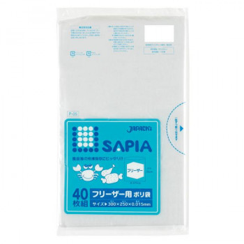 ジャパックス フリーザー用ポリ袋 半透明 40枚×30冊 P-05 /a_画像1