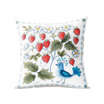 オノエ・メグミ 刺しゅうキットシリーズ 花咲く庭の小さな物語 -テーブルセンター- ワイルドベリーと鳥 1203 /a