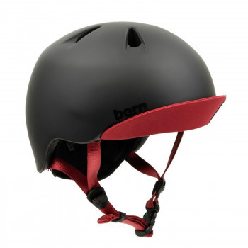 bern バーン NINO ヘルメット キッズ S/Mサイズ Matte Black/Red Visor BE-VJBMBRV-12 /a_画像1