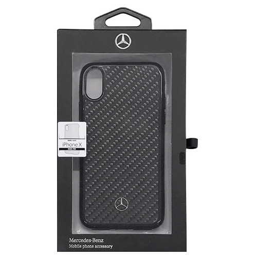Mercedes 公式ライセンス品 iPhoneX専用 リアルカーボンハードケース Dynamic - Real Carbon fiber - Hard case iPhone X MEHCPXRCABK /l