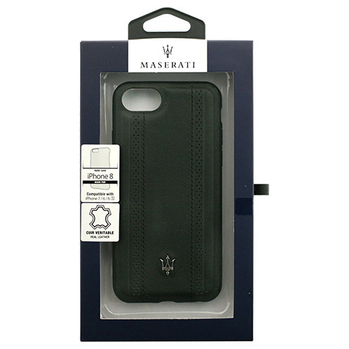 MASERATI 公式ライセンス品 iPhone8/7/6s/6専用 本革バックカバー MAGPEHCI8BK /l