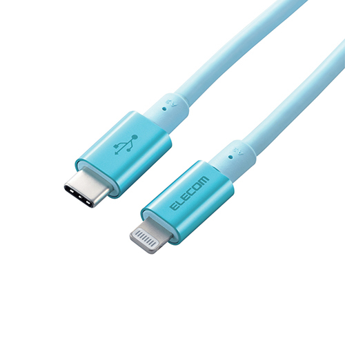 まとめ得 エレコム USB C-Lightningケーブル 準高耐久 2.0m ブルー MPA-CLPS20BU x [2個] /l_画像1