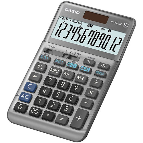 カシオ計算機 CASIO 軽減税率電卓 ジャストタイプ12桁 JF-200RC-N /l_画像1
