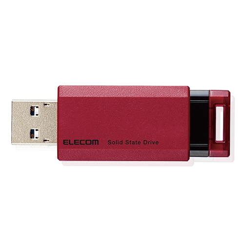 まとめ得 エレコム SSD 外付け ポータブル 250GB 小型 ノック式 USB3.2(Gen1)対応 レッド PS4/PS4Pro/PS5 ESD-EPK0250GRD x [2個] /l_画像1