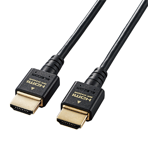 まとめ得 エレコム HDMI ケーブル HDMI2.1 ウルトラハイスピード スリム 8K4K対応 2m ブラック CAC-HD21ES20BK x [2個] /l_画像1