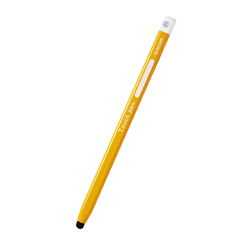 エレコム タッチペン タブレット iPad スマホ 鉛筆型 三角 太軸 感度タイプ イエロー タブレット学習 学校 子供 キッズ P-TPEN02SYL /l_画像1