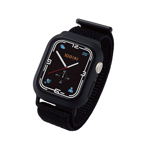 まとめ得 エレコム Apple Watch41mm用フルカバーケース ファブリックバンド一体型 AW-21BBCFBBK x [2個] /l