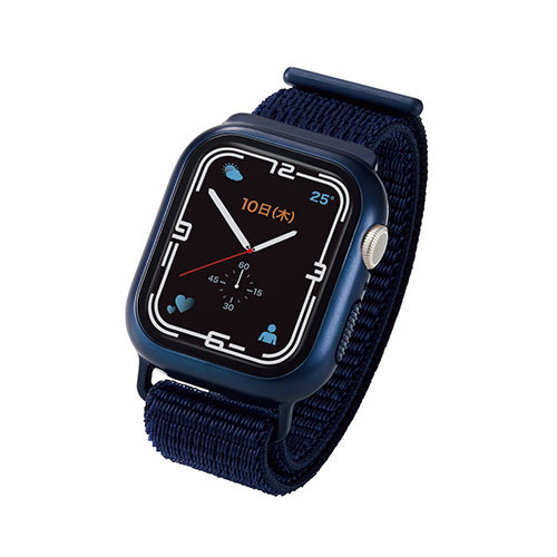 まとめ得 エレコム Apple Watch41mm用フルカバーケース ファブリックバンド一体型 AW-21BBCFBNV x [2個] /l