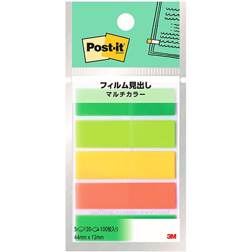 まとめ得 3M Post-it ポストイット フィルム見出し マルチカラー6 3M-688MC-6 x [4個] /l_画像1