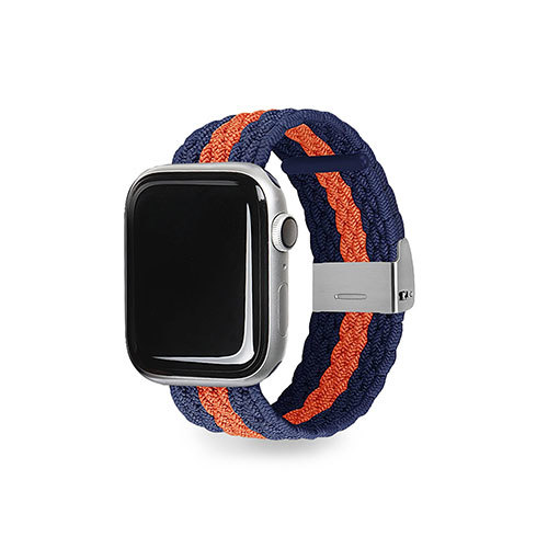 まとめ得 EGARDEN LOOP BAND for Apple Watch 41/40/38mm ネイビー&オレンジ EGD23115AW x [2個] /l