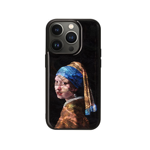 まとめ得 ikins 天然貝ケース for iPhone 14 Pro 真珠の耳飾りの少女 背面カバー型 I23591i14P x [2個] /l