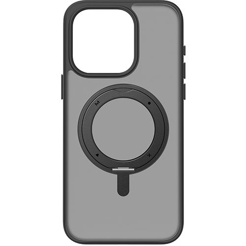 まとめ得 MOMAX モーマックス ROLLER MagSafe対応360°リングスタンドケース for iPhone 15 Pro Max ブラック MM25548i15PM x [2個] /l