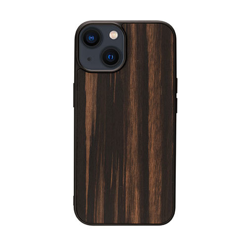 まとめ得 Man & Wood 天然木ケース for iPhone 14 Plus Ebony 背面カバー型 I23638i14M x [2個] /l