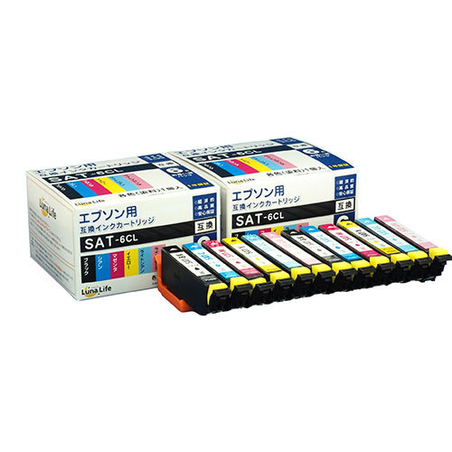  world business supply Luna Life Epson for interchangeable ink cartridge SAT-6CL 6ps.@ pack ×2 piece . bargain set LNEPSAT/6P*2PCS /l