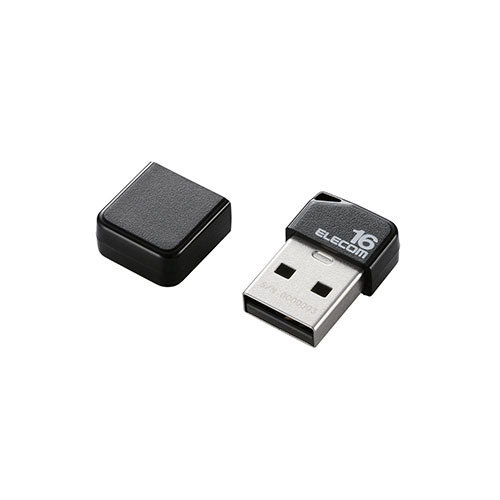 【5個セット】エレコム USBメモリ/USB2.0/小型/キャップ付/16GB/ブラック MF-SU2B16GBKX5 /l_画像1