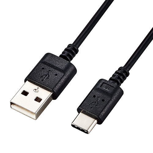 【5個セット】エレコム USB-Cケーブル Type-Cケーブル スリム 極細 A-C 1.5m スマホ充電ケーブル ブラック MPA-ACX15BKX5 /l